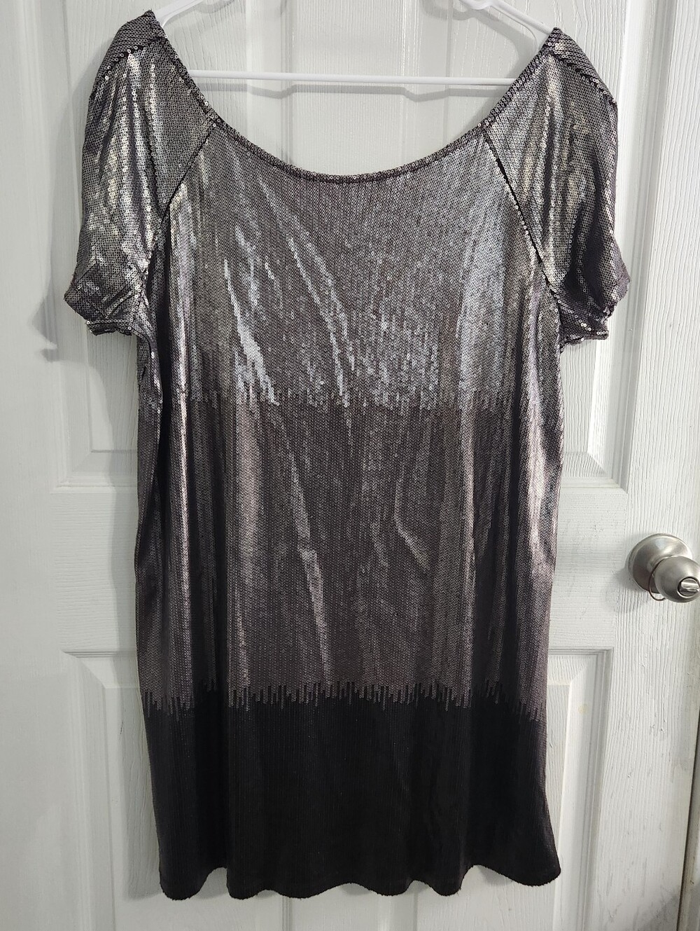 Free People Ombre Drenched in Sequins mini dress metallic flapper going out Med - Picture 2 of 7